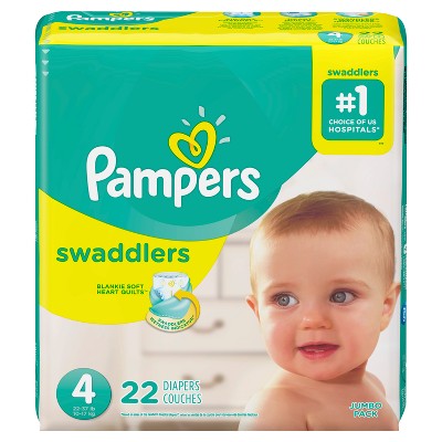 Baby Diaper Pampers® Swaddlers™ Tab Closure Size 4 Disposable Heavy Absorbency