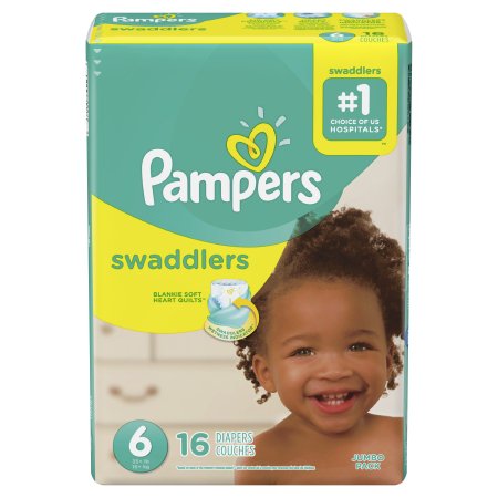 Baby Diaper Pampers® Swaddlers™ Tab Closure Size 6 Disposable Heavy Absorbency